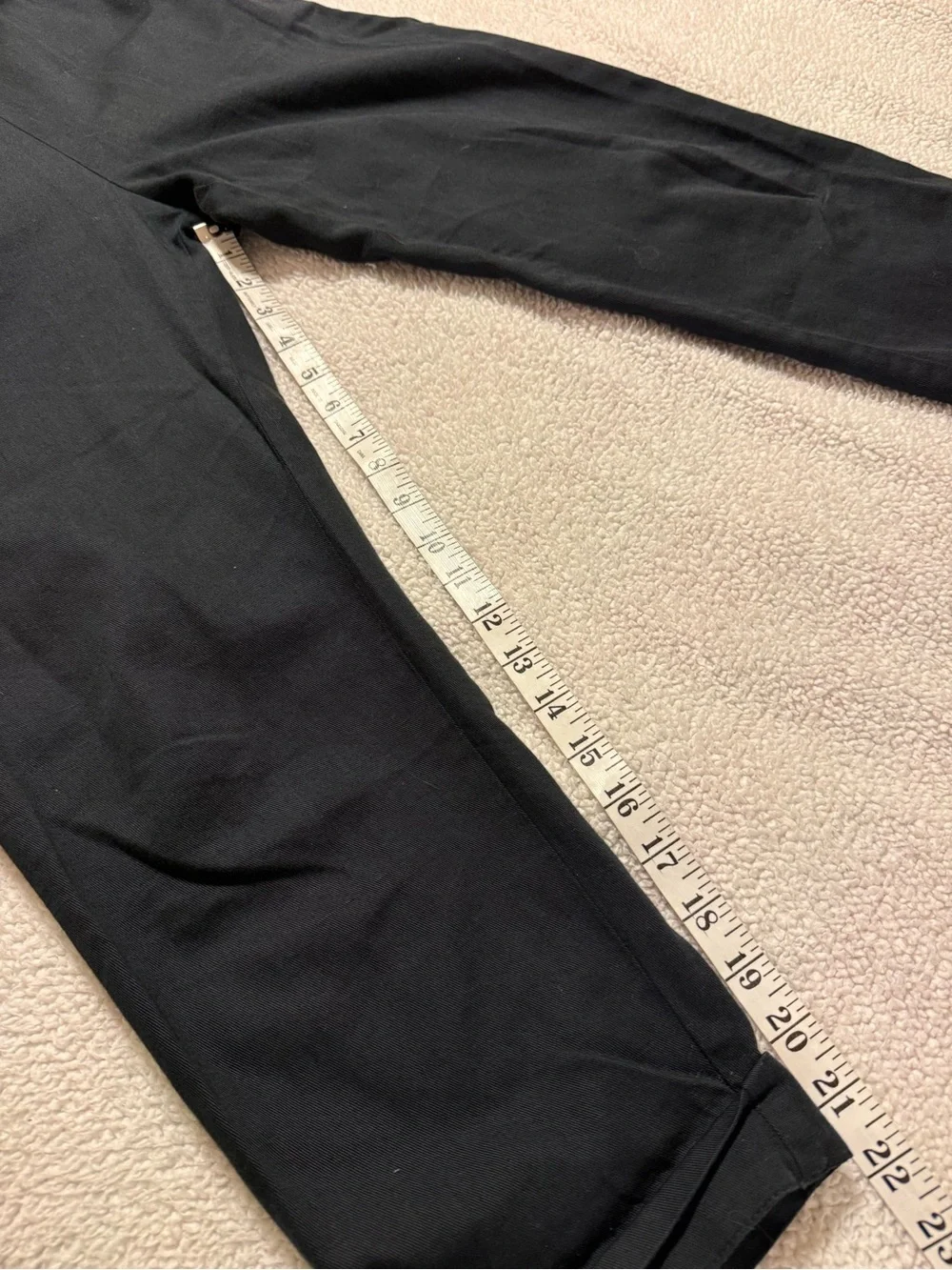 COS Black Relaxed Elastic Waist Drawstring Tapered Trousers Pants Linen Blend